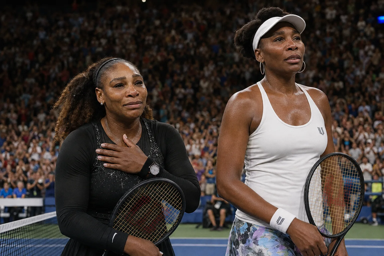 Williams Sisters Blow 5-0 Tiebreak Lead in Emotional US Open Doubles Return